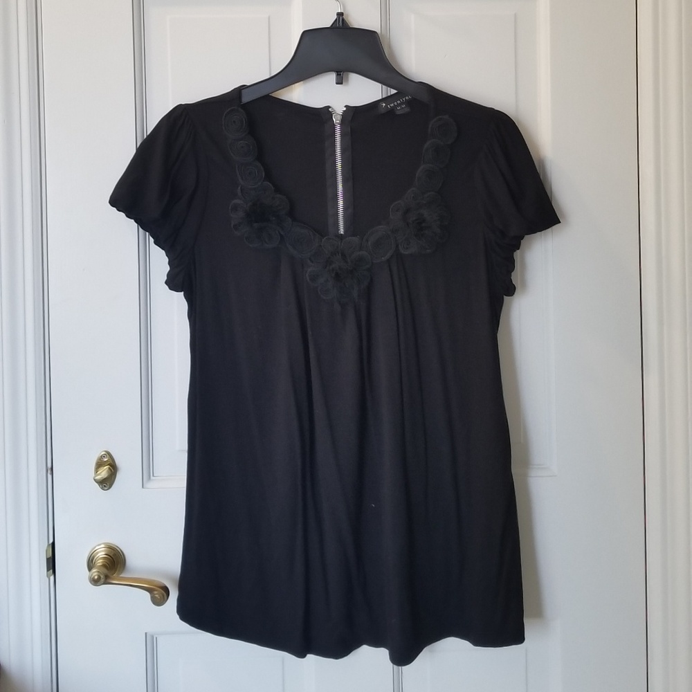 Embellished Neckline Blouse